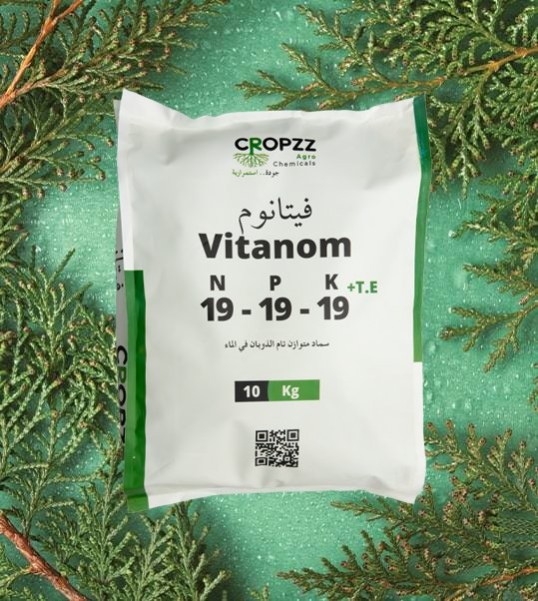 يمنح فيتانوم 19-19-19 نباتاتك توازناً مثالياً من النيتروجين والفوسفور والبوتاسيوم بنسبة متساوية، مما يدعم النمو الخضري والزهري والثمري في جميع المحاصيل. بفضل نقاوته العالية وقابليته الكاملة للذوبان، يضمن نتائج سريعة وفعّالة مع مختلف أنظمة الري والرش.